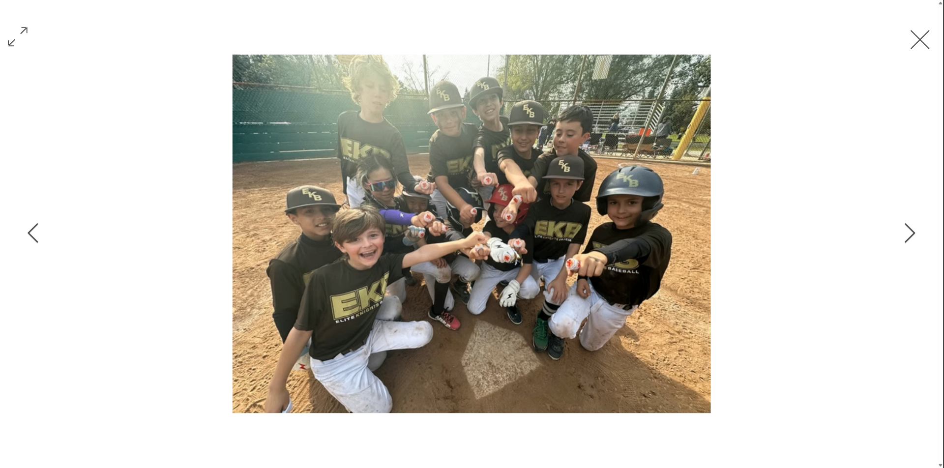 Young Elite Knights players celebrating a championship moment